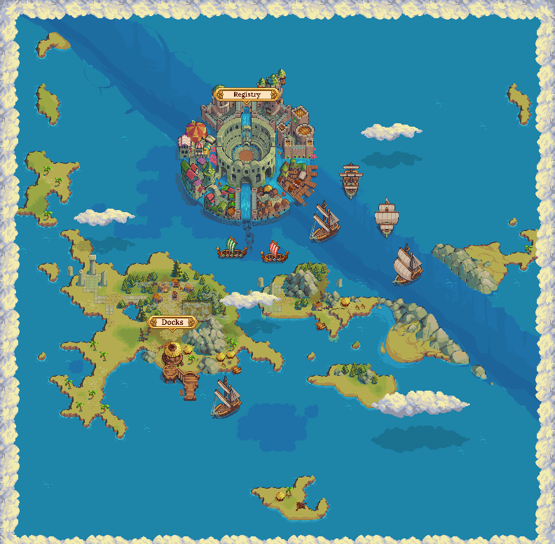 The Deepvein overworld map